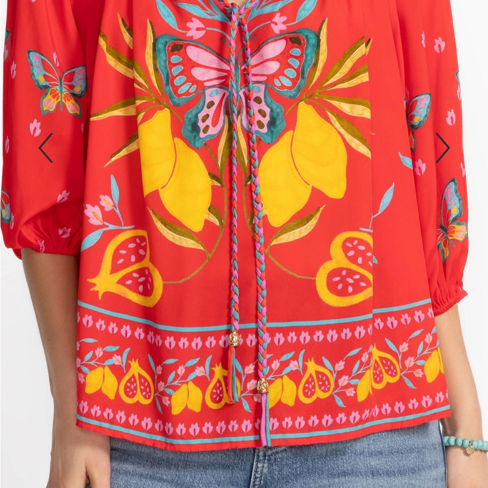 Johnny Was Monaco peasant blouse